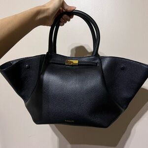 DeMellier The New York Midi Grained Leather Black Bag